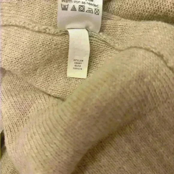 J. Crew Tiered Ruffle Bell Sleeve Tan Cardigan - M - Picture 8 of 8